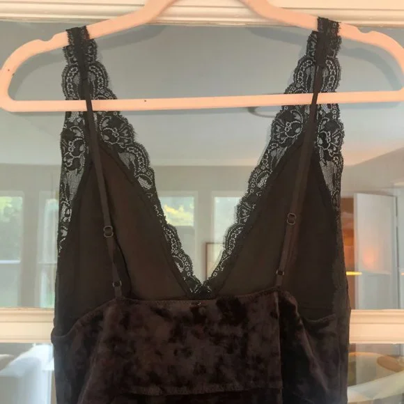 Free People Black Velvet Dress - Picture 3 of 5